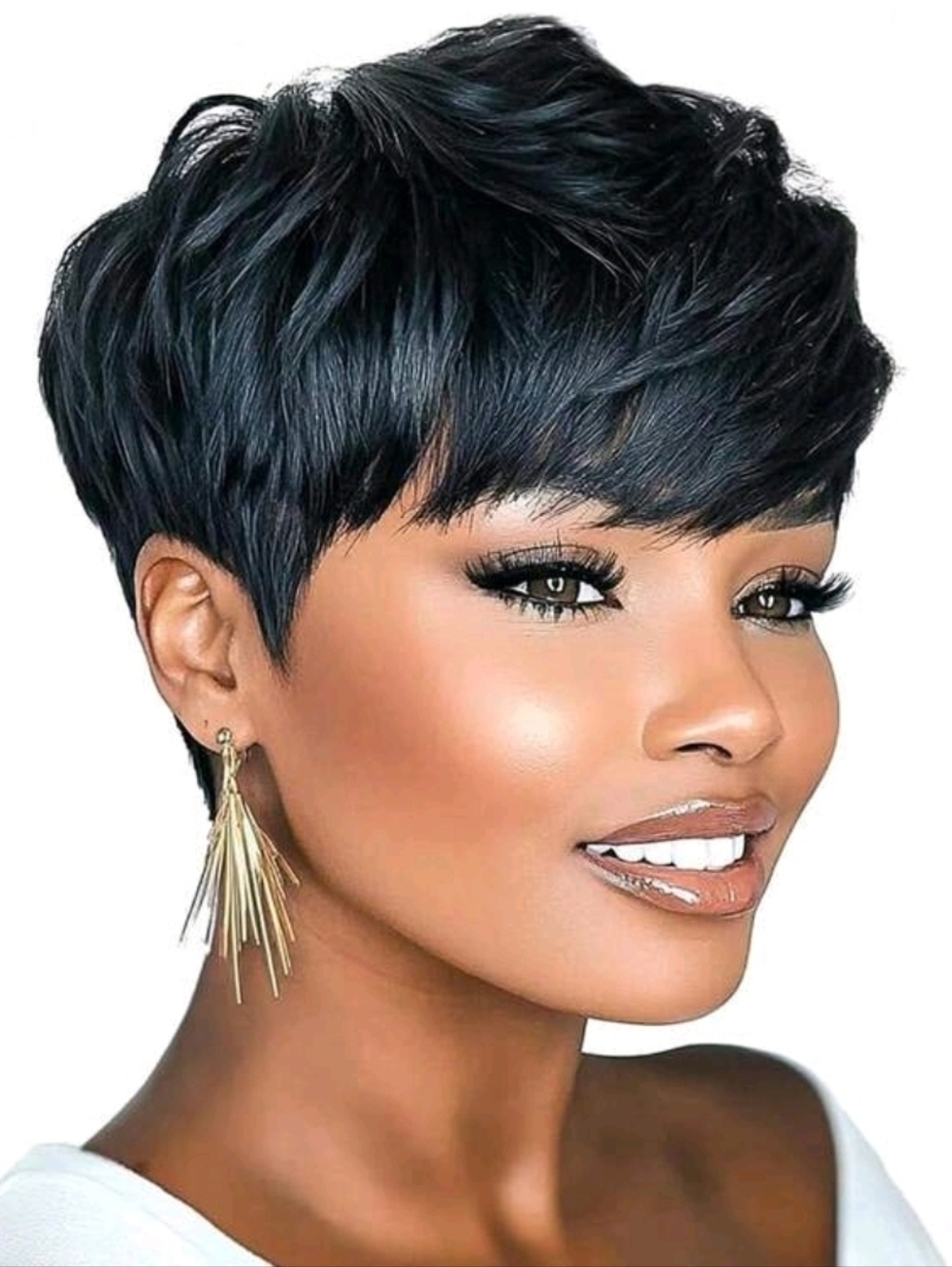 4 Inch Short Human Hair Wigs Pixie Cut Wig